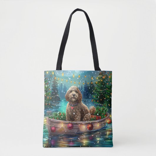 Cockapoo kerstvakantie tote bag (Voorkant)