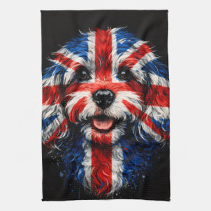 Cockapoo keuken Union Jack Britse hond handdoek