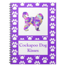 Cockapoo Kisses Schattig Hond Silhouet PurplePY&B