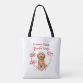 Cockapoo Kisses Valentine Wishes Dog Lover Tote Bag (Achterkant)