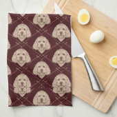 Cockapoo Kitchen Towel Set Cute Dog Pattern Theedoek (Quarter Fold)