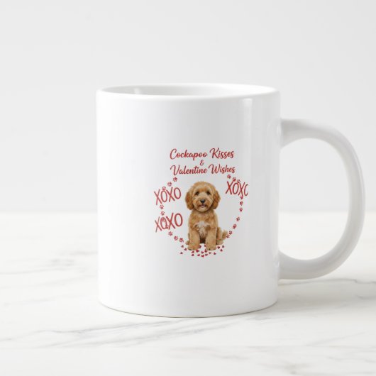 Cockapoo Kusjes Valentijn Wensen Hond Liefhebber Grote Koffiekop (Rechts)
