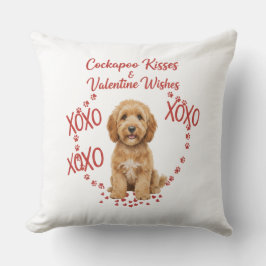 Cockapoo Kusjes Valentijn Wensen Hond Liefhebber Kussen
