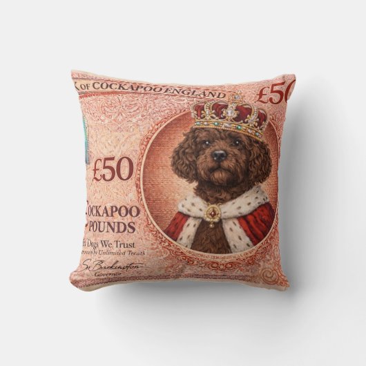 Cockapoo Kussen | Grappig Hond Liefhebber Cushion (Voorkant)