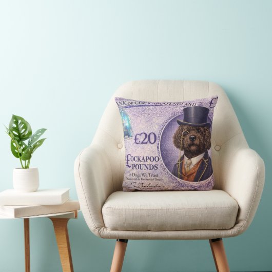 Cockapoo Kussen | Grappig Hond Liefhebber Kussen C (Stoel)
