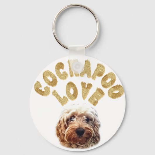 Cockapoo-liefde Sleutelhanger (Voorkant)