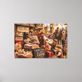 Cockapoo London Muurkunst – Vintage Kunst Canvas Afdruk (Voorkant)