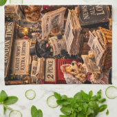 Cockapoo London Muurkunst – Vintage Theedoek (Gevouwen)