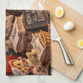 Cockapoo London Muurkunst – Vintage Theedoek (Quarter Fold)