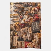 Cockapoo London Muurkunst – Vintage Theedoek (Verticaal)