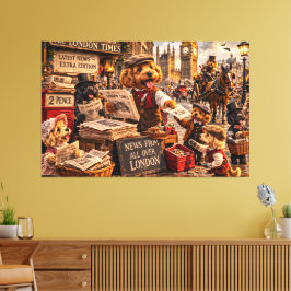 Cockapoo London Wall Art – Vintage Art Canvas Afdruk
