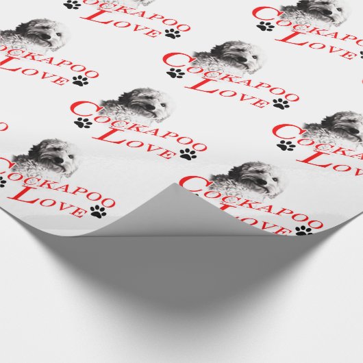 Cockapoo Love Cadeaupapier (Hoek)