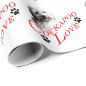 Cockapoo Love Cadeaupapier (Rol Hoek)