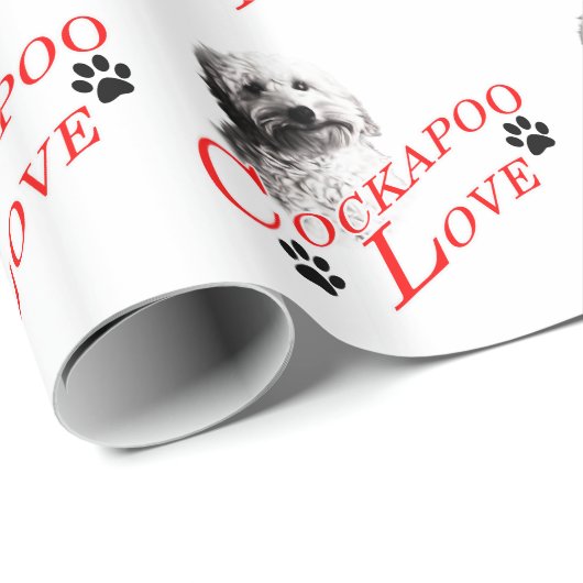 Cockapoo Love Cadeaupapier (Rol Hoek)