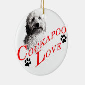 Cockapoo Love Keramisch Ornament (Rechts)