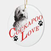 Cockapoo Love Keramisch Ornament (Links)