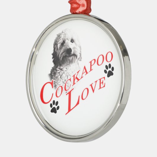 Cockapoo Love Metalen Ornament (Links)