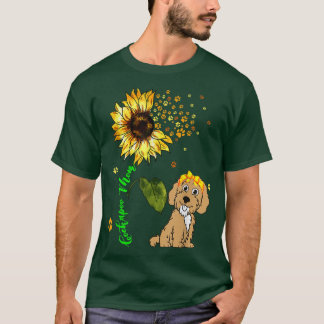 Cockapoo mam Cute Sunflower Dog Paws Owner Lover F T-shirt