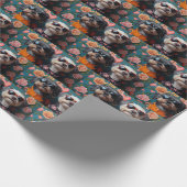 Cockapoo met hart Rozen Valentijnsdag Cadeaupapier (Hoek)