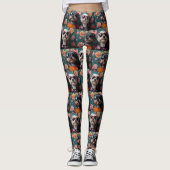 Cockapoo met hart Rozen Valentijnsdag Leggings (Voorkant)