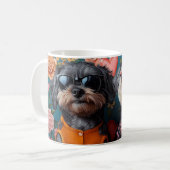 Cockapoo met hartrozen Valentijnsdag Koffiemok (Voorkant links)