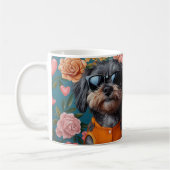 Cockapoo met hartrozen Valentijnsdag Koffiemok (Links)