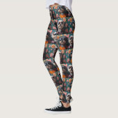 Cockapoo met hartrozen Valentijnsdag Leggings (Links)