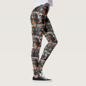 Cockapoo met hartrozen Valentijnsdag Leggings (Rechts)