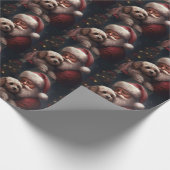 Cockapoo met Kerstman Festive Kerstmis Cadeaupapier (Hoek)