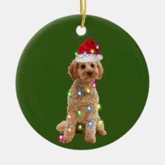 Cockapoo met kerstscafts-Pet Keramisch Ornament