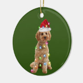 Cockapoo met kerstscafts-Pet Keramisch Ornament (Links)
