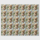 Cockapoo met paaseieren Vakantie Cadeaupapier (Vlak)