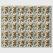 Cockapoo met paaseieren Vakantie Cadeaupapier (Vlak)