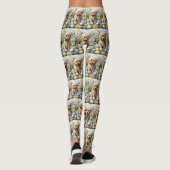 Cockapoo met Pasen Eieren Vakantie Leggings (Achterkant)