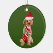 Cockapoo met Petten kerst Keramisch Ornament (Links)