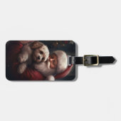 Cockapoo met Sinterklaas Feestelijke Kerstmis Bagagelabel (Voorkant horizontaal)