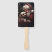 Cockapoo met Sinterklaas Feestelijke Kerstmis Handwaaier (Voorkant)