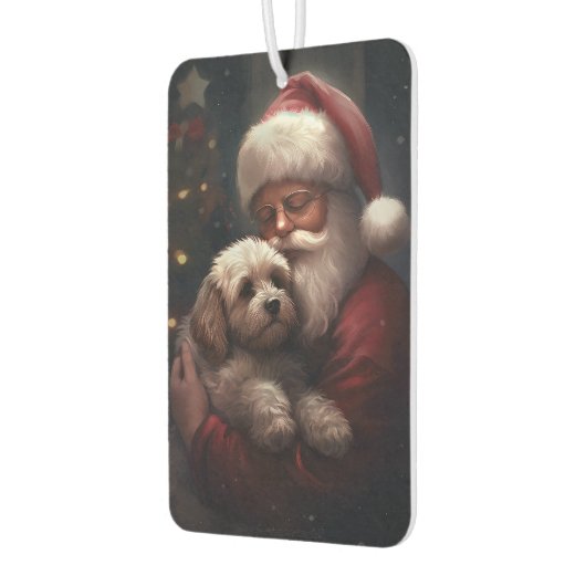 Cockapoo met Sinterklaas Feestelijke Kerstmis Luchtverfrisser (Links)