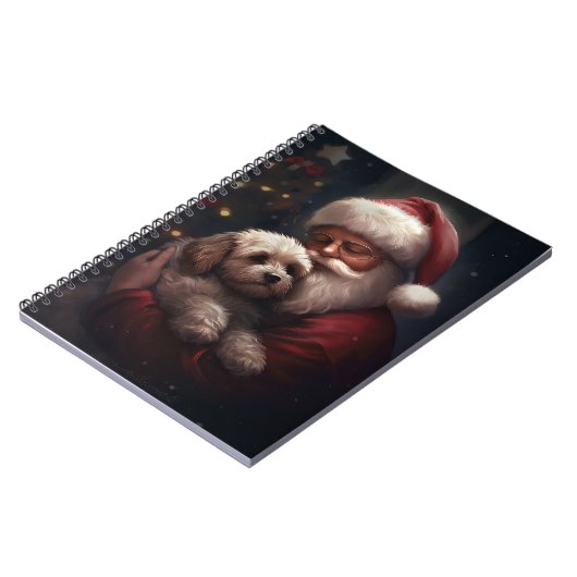 Cockapoo met Sinterklaas Feestelijke Kerstmis Notitieboek (Linkerzijde)