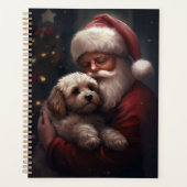 Cockapoo met Sinterklaas Feestelijke Kerstmis Planner (Voorkant)