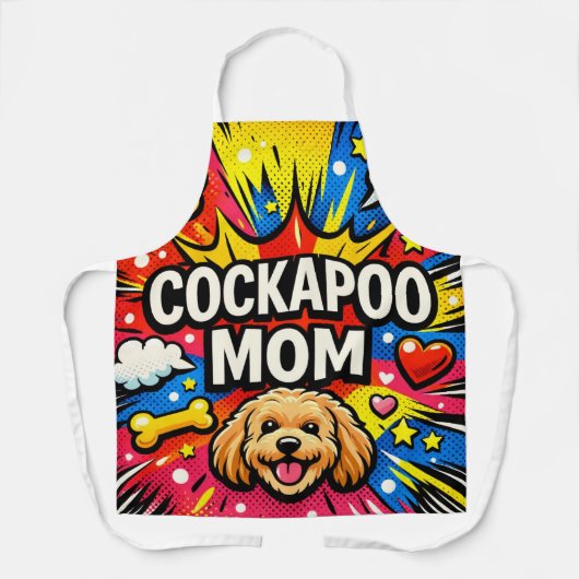 Cockapoo Moeder Schort Hond Liefhebber Cadeau Koke (Voorkant)