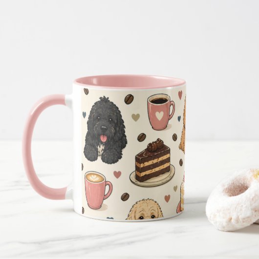 Cockapoo mokkop Cadeaubeker voor hondenliefhebbers Mok (Met donut)
