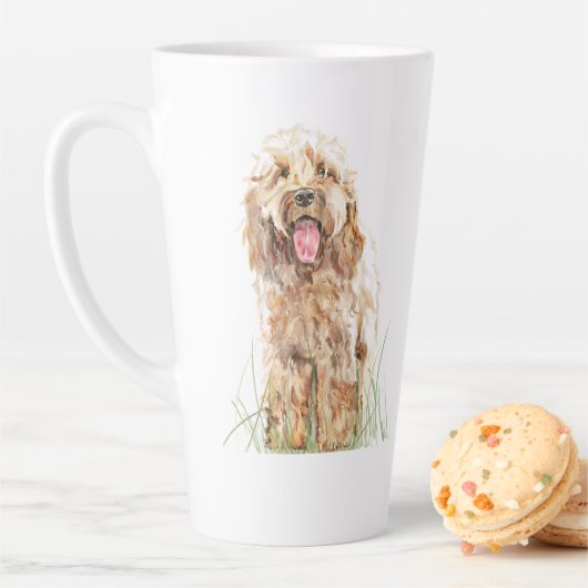 Cockapoo Mug, Dog Lover Gift, Cockapoo Art Mug Latte Mok (In situ)