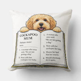Cockapoo Mum Definition Gift | Funny Dog Mum Desig Kussen