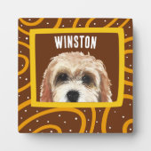 Cockapoo op maat gesneden foto-lijst plaque fotoplaat (Voorkant)