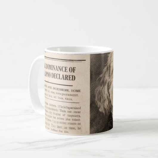 Cockapoo Oude Krant Koffiemok (Voorkant links)