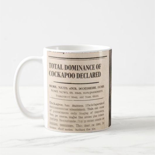 Cockapoo Oude Krant Koffiemok (Links)
