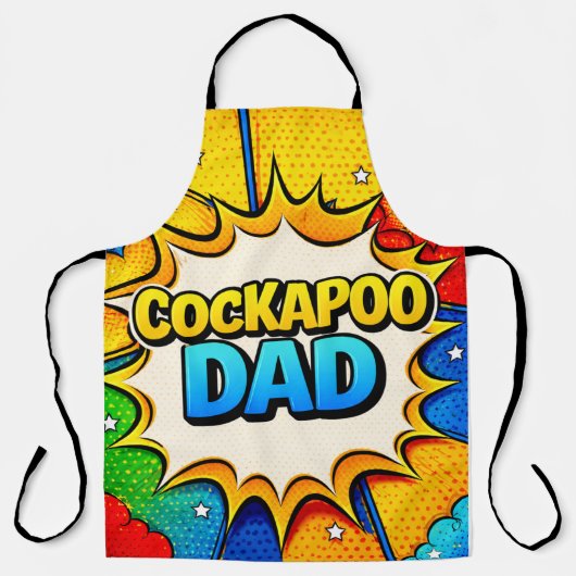 Cockapoo papa schort grappig honden koken cadeau (Voorkant)