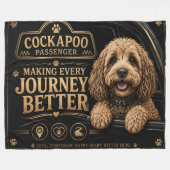 Cockapoo Passenger Blanket Dog Lover Gift Fleece Deken (Voorkant (Horizontaal))