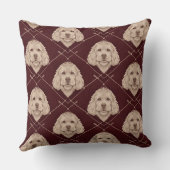 Cockapoo Patroon Kussen | Elegant Hondenkussen (Achterkant)